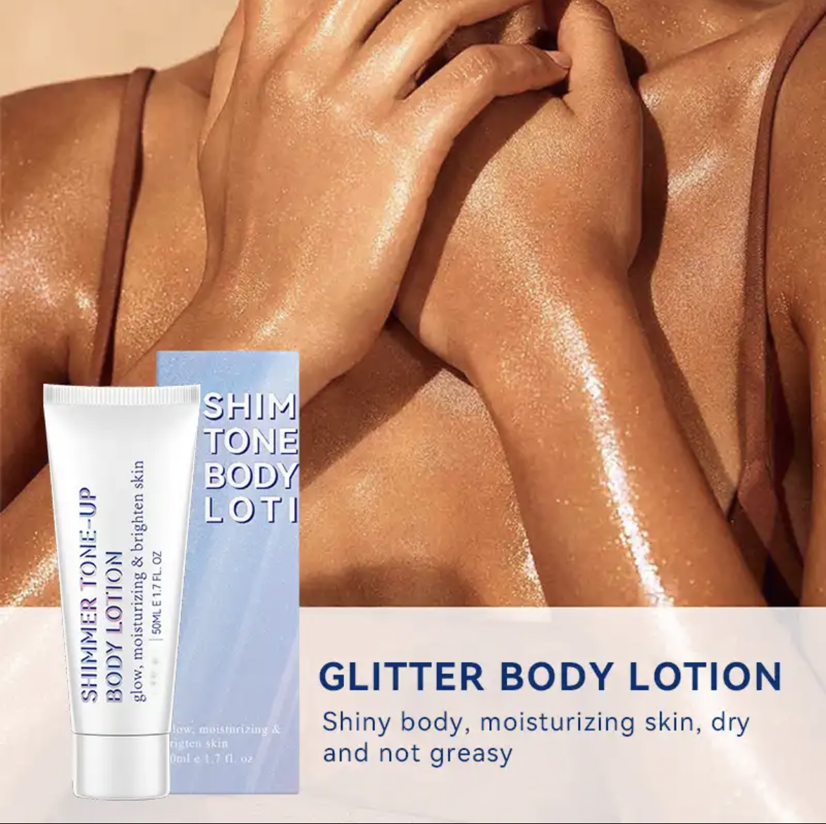 Waterproof Glow Shimmer Tone-up Body Lotion