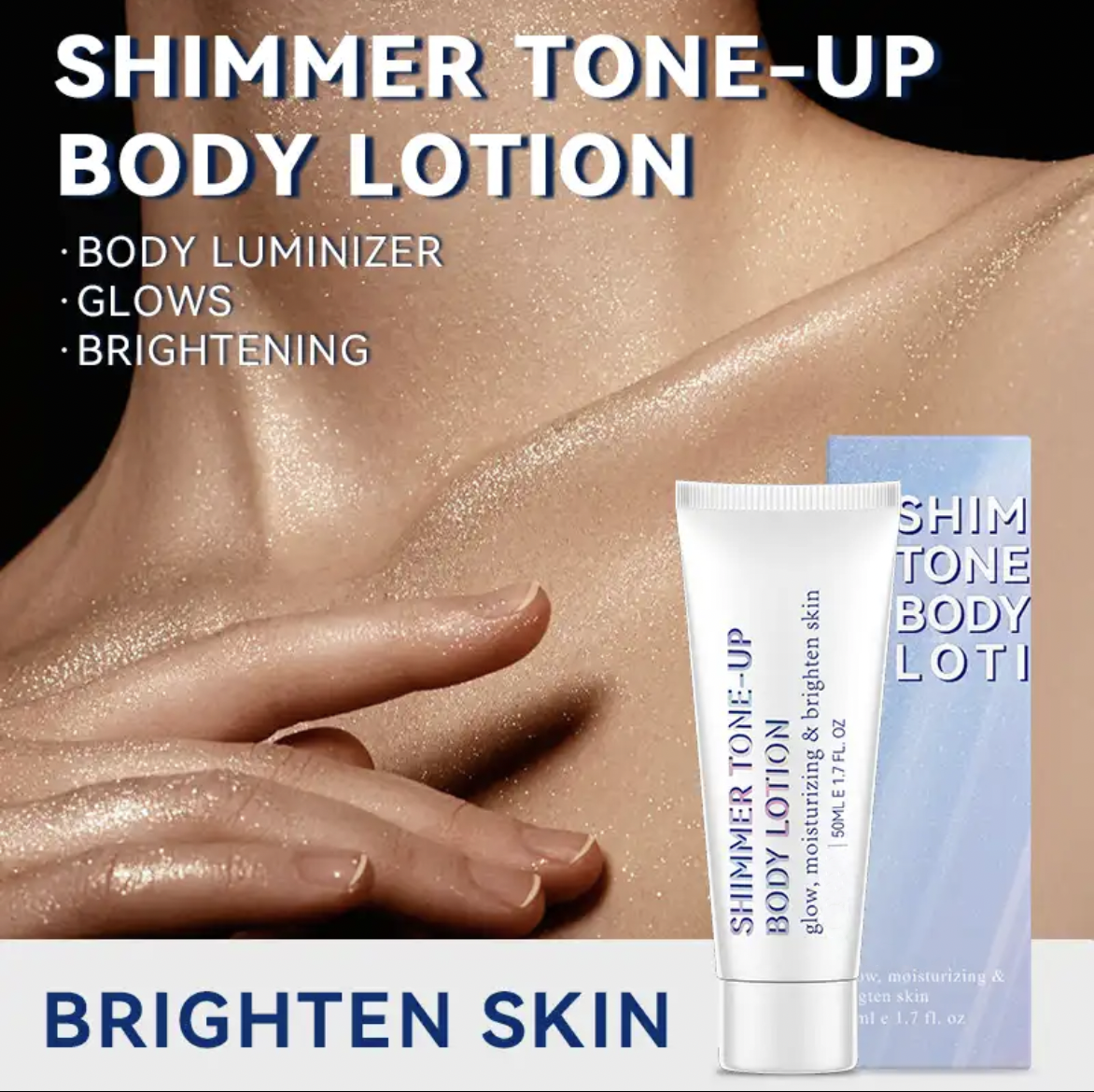 Waterproof Glow Shimmer Tone-up Body Lotion
