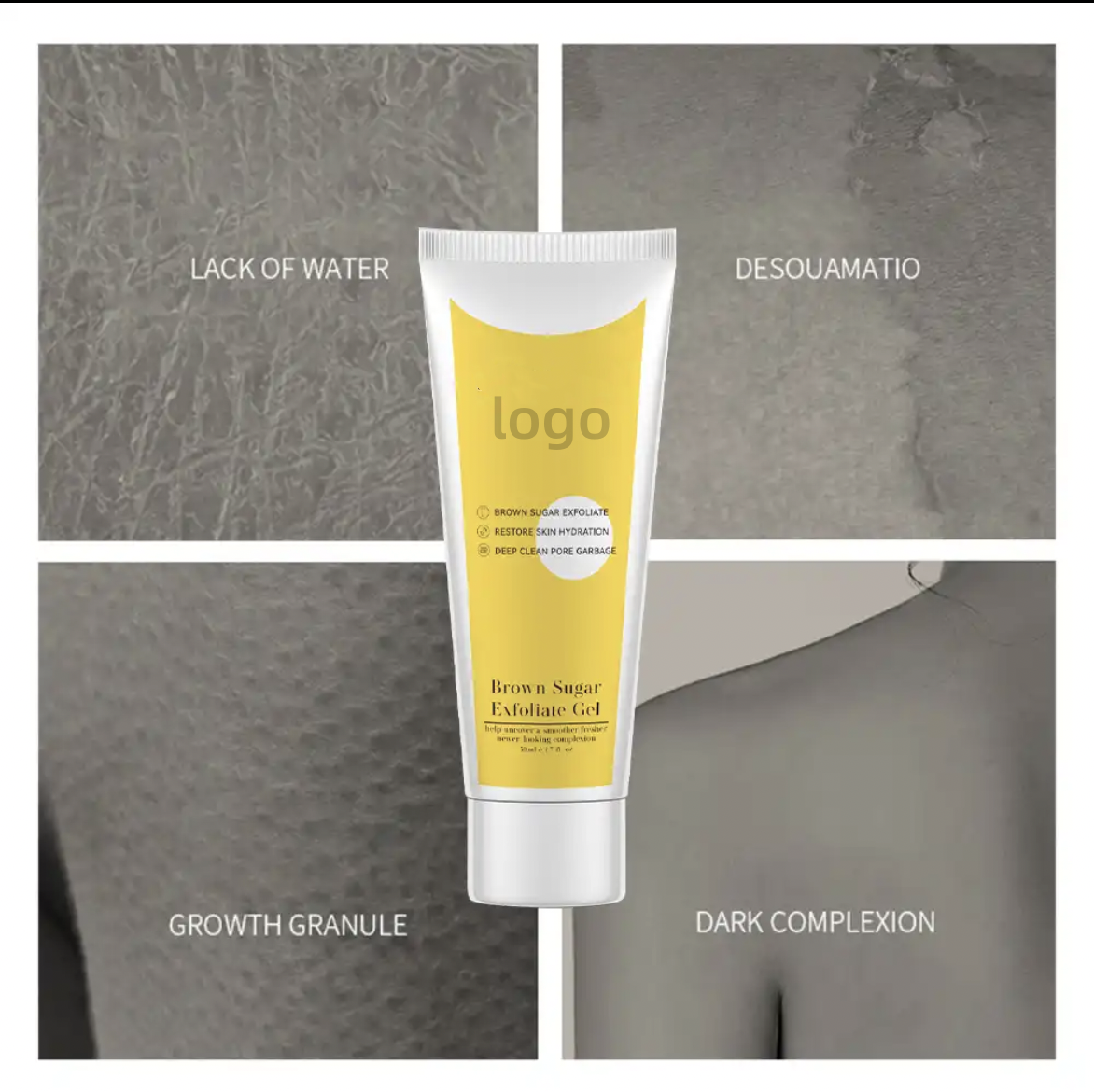 Whitening deep cleansing brown sugar exfoliating gel 50ml