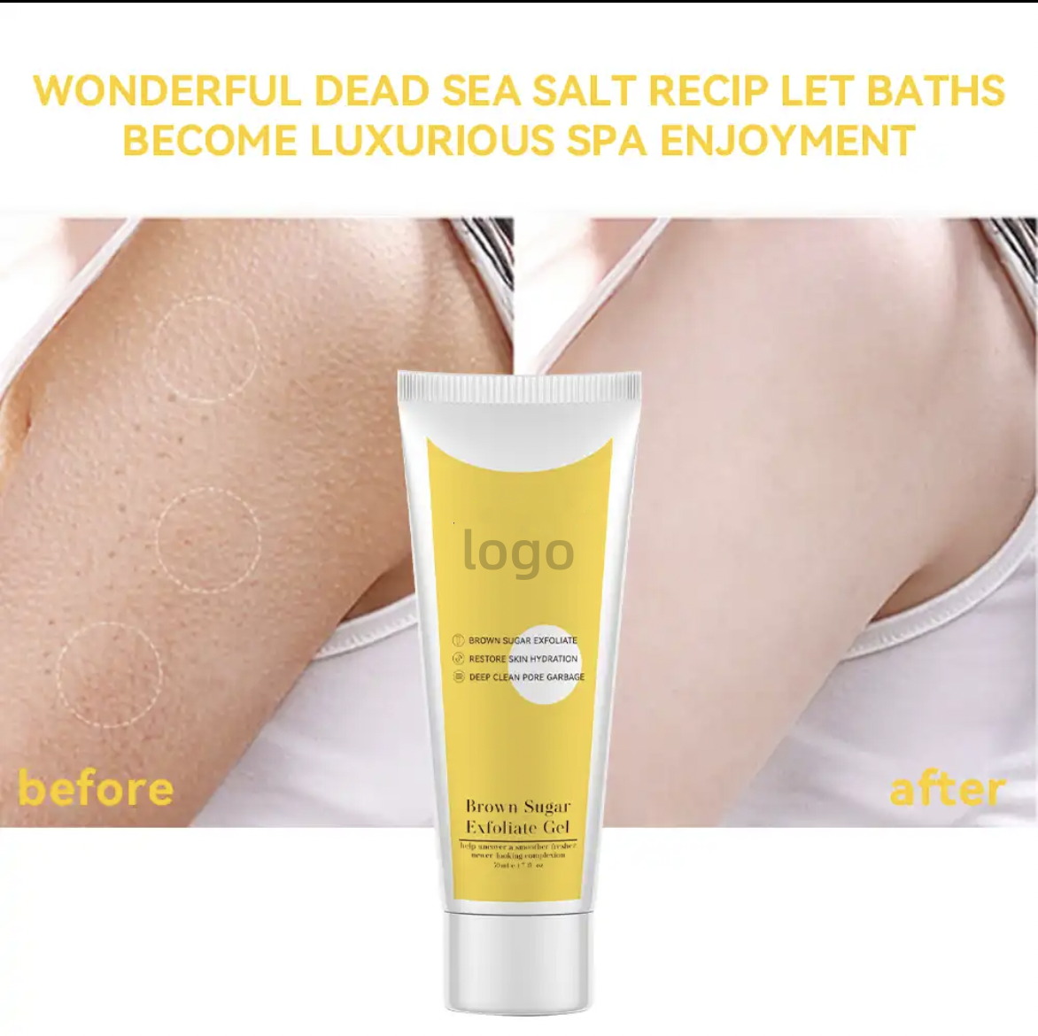 Whitening deep cleansing brown sugar exfoliating gel 50ml