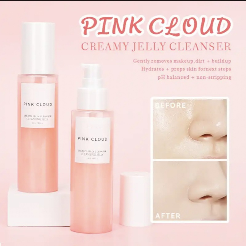 Pink Cloud Creamy Hydrating Face Wash Jelly Cleanser Makeup Remover
