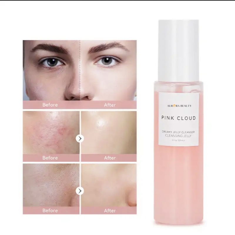 Pink Cloud Creamy Hydrating Face Wash Jelly Cleanser Makeup Remover