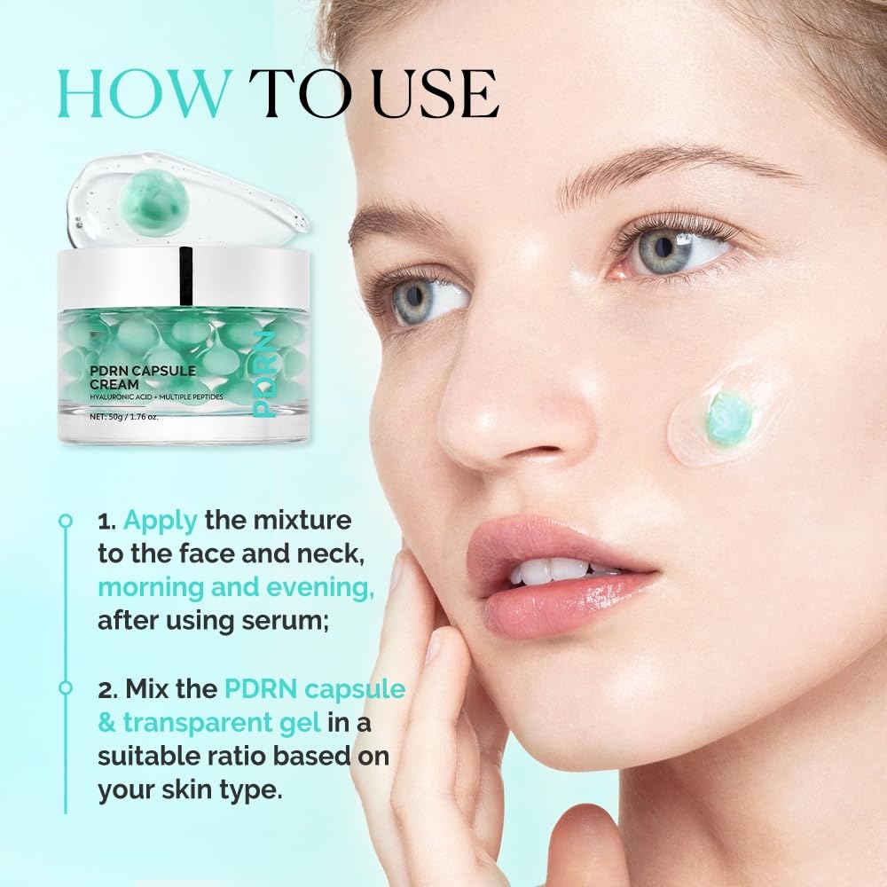PDRN Capsule Cream with Hyaluronic Acid & Multi-Peptides for Anti-Aging & Hydration