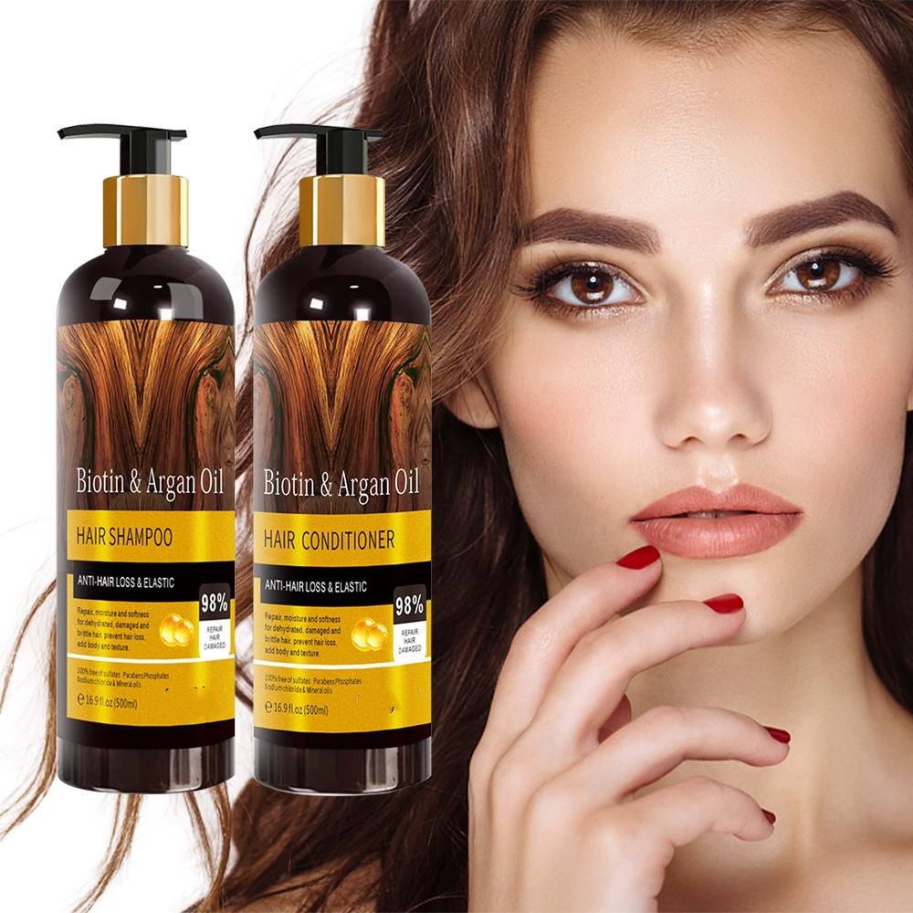 Biotin & Argan Oil Anti Hair Loss Shampoo Conditioner Set | Hair Growth Treatment